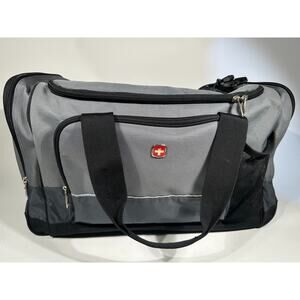 SwissGear Wenger Travel Duffel Laptop Bag Gray Black Carry On